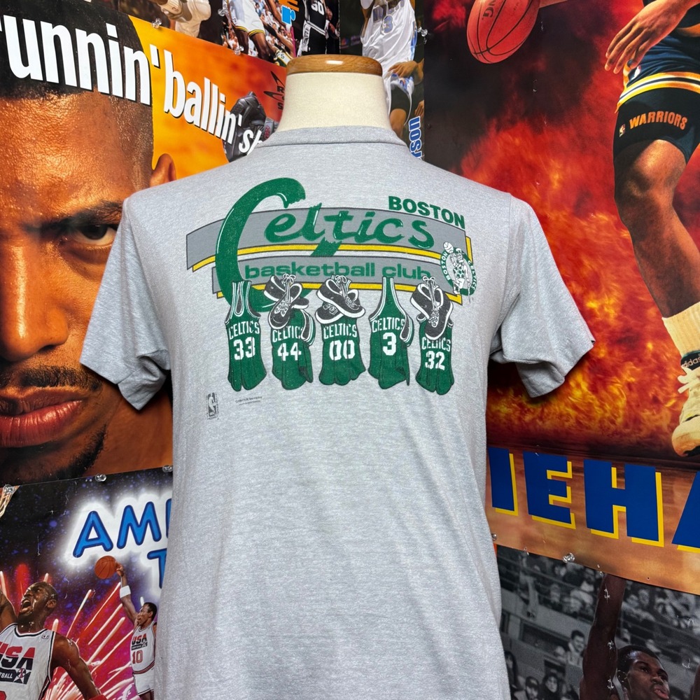 Vintage 80s Boston Celtics Salem Sportswear Single Stitch NBA T-Shirt Sz Medium